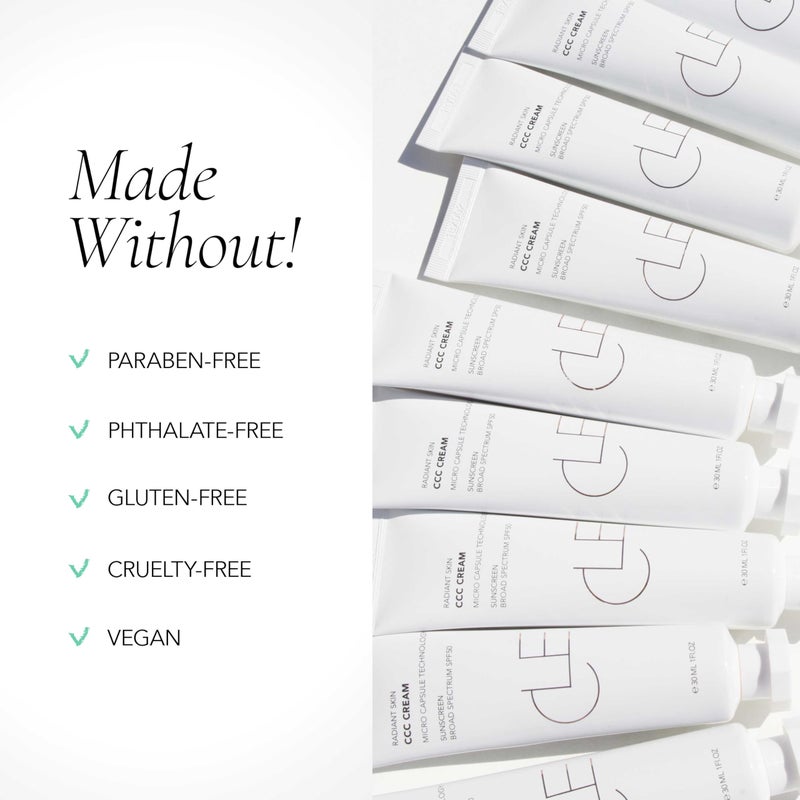 CLE Cosmetics CCC Cream (Neutral Medium 206 / SPF 50) - Color Correcting CC Cream with Sunscreen - Lightweight, Hydrating, Light to Medium Coverage Foundation - BB & CC Cream Hybrid - 1 fl oz - Image 4